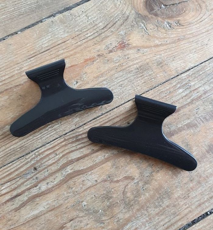 Lot de 2 pinces barettes pour cheveux noires