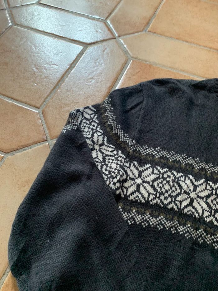 Pull style hiver flocon en coton St John’s bay vintage gris - photo numéro 3