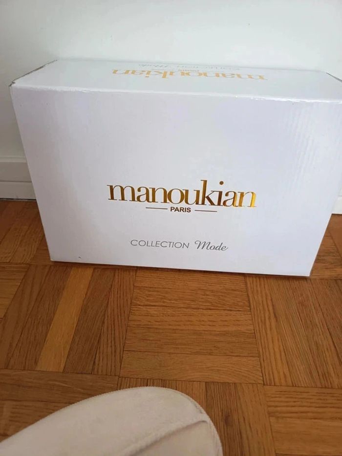 Bottines fourré basse beige Manoukian 38 neuf - photo numéro 4