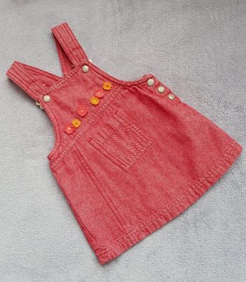 🌸 Robe salopette - Rouge chiné - Clopy Clopa - 6 mois 🌸