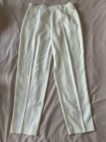 Pantalon droit fluide blanc cassé – Caroline Roulier – Taille 44