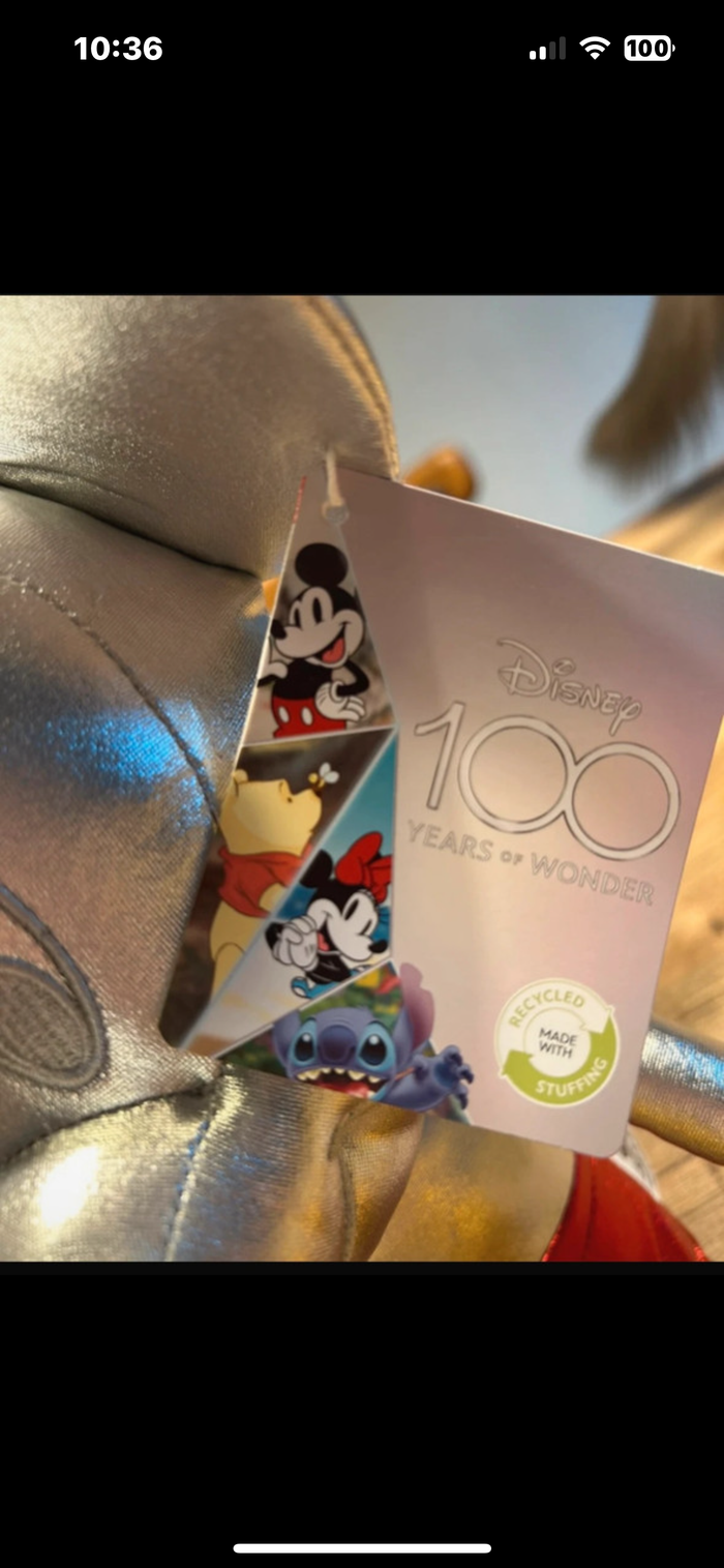 Peluche Mickey 100 ans disney - photo numéro 3