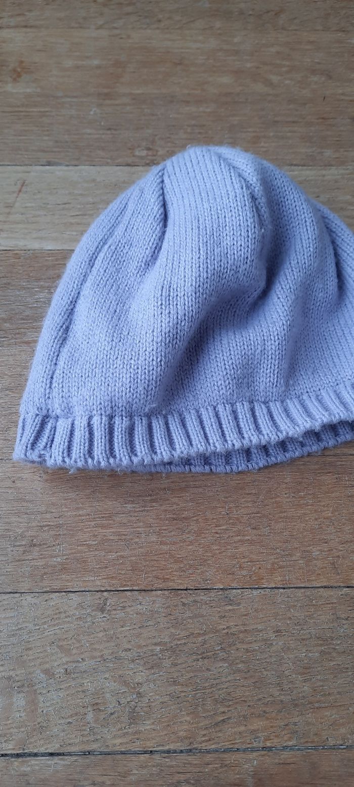 Bonnet mauve 1/2 ans - photo numéro 2