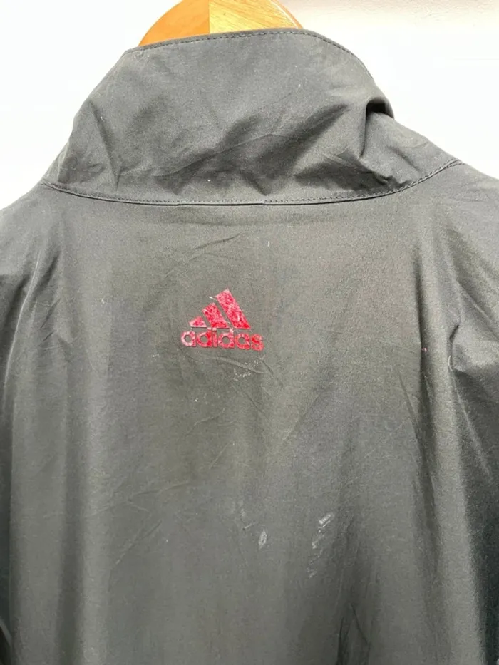 Adidas Climaproof Waterproof Raincoat Jacket Mens Medium Full Zip Long Sleeve Black - photo numéro 7