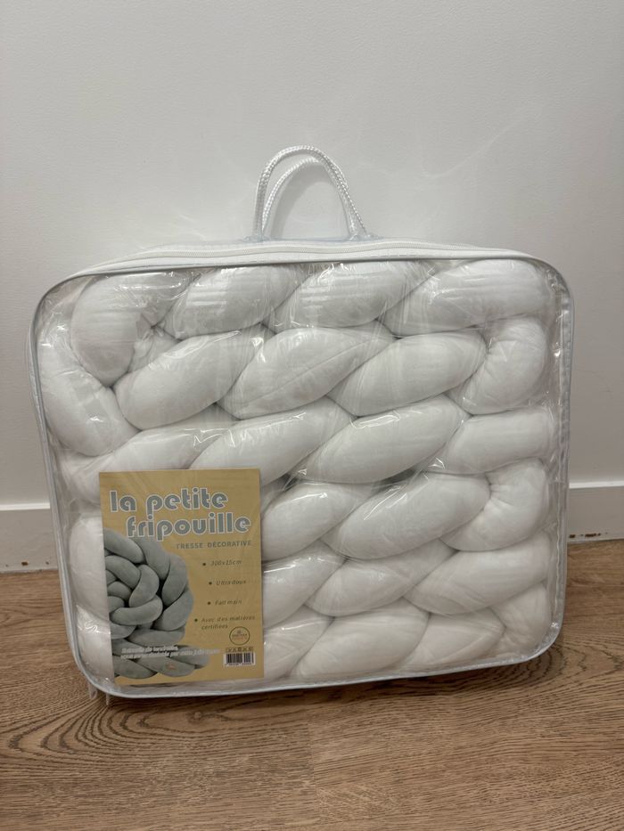 Tresse de lit blanc 3m Oeko Tex