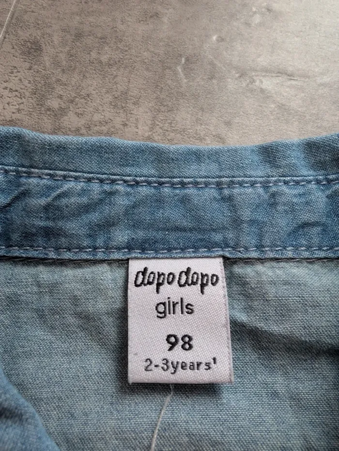 Robe à manches longues en jean fille chic 2/3 ans comme NEUVE - photo numéro 3