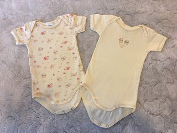 Lot de 2 bodys manches courtes - Petit Bateau - 3 mois