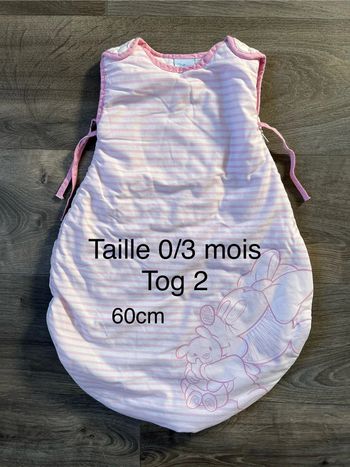 Gigoteuse turbulette taille 0/3 mois Tog 2 Minnie Disney