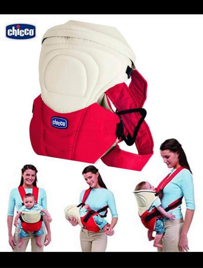 Porte-bébé chicco rouge et gris  multi-positions - photo numéro 2