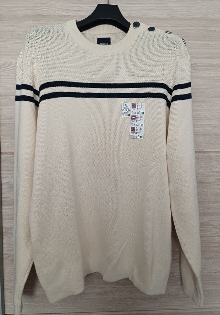 Pull homme taille XXL, Tribord, neuf