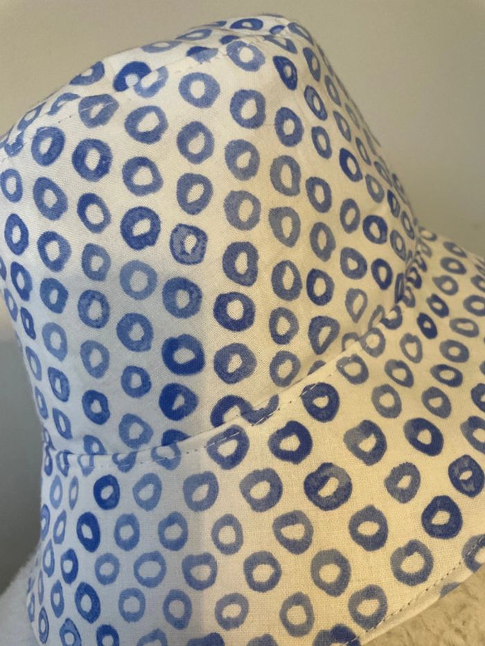 Bob réversible 50 cm pois bleu - photo numéro 2