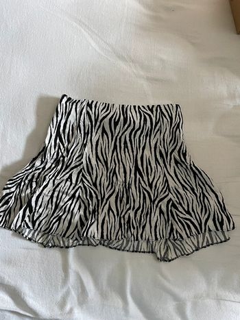 Jupe taille haute motif zébré