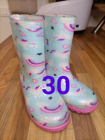 Bottes pluie bleu ciel arc en ciel licorne 30 🦄 🌈