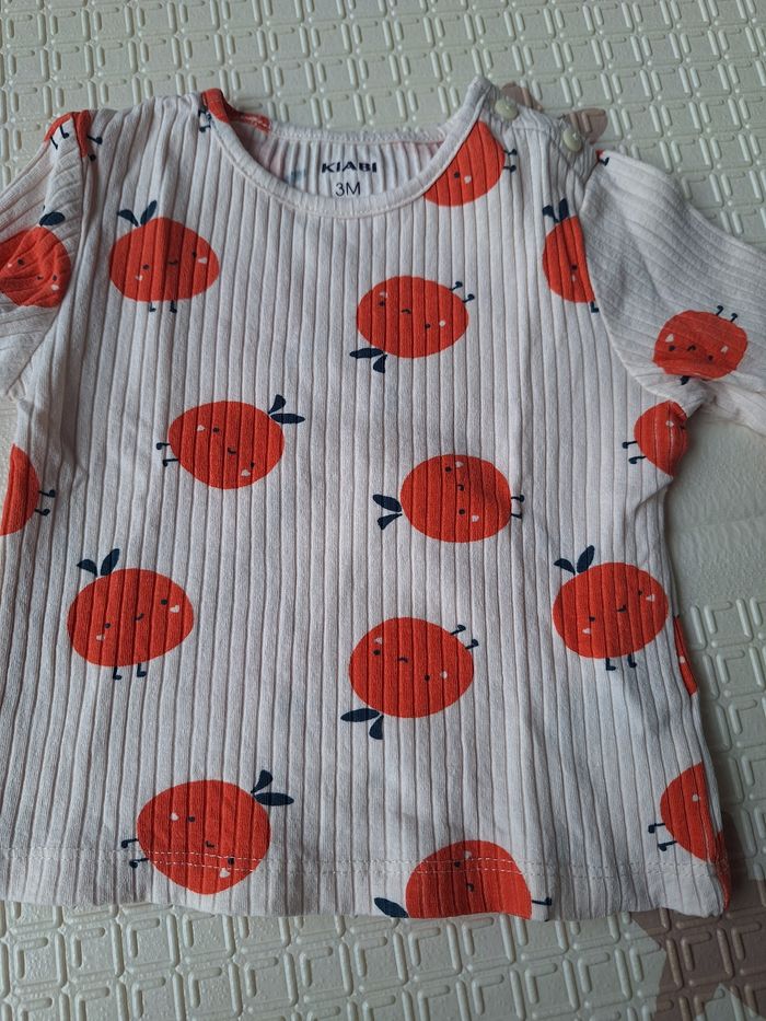 T-shirt manches longues 3mois (56-62cm) - photo numéro 2
