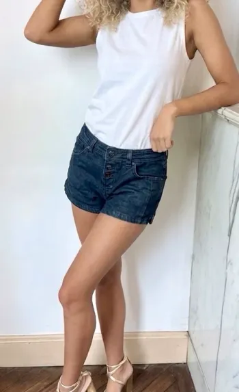 💎 Short en Jean bleu Intense – L'Indispensable de votre Garde-Robe - Lefties - Taille 34 / XS