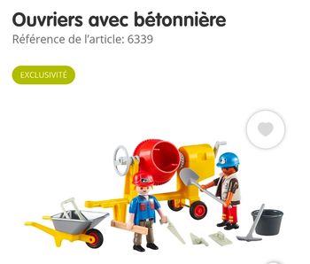 Jouet - jeux de construction playmobil 6339 ouvrier avec bétonnière - Neuf