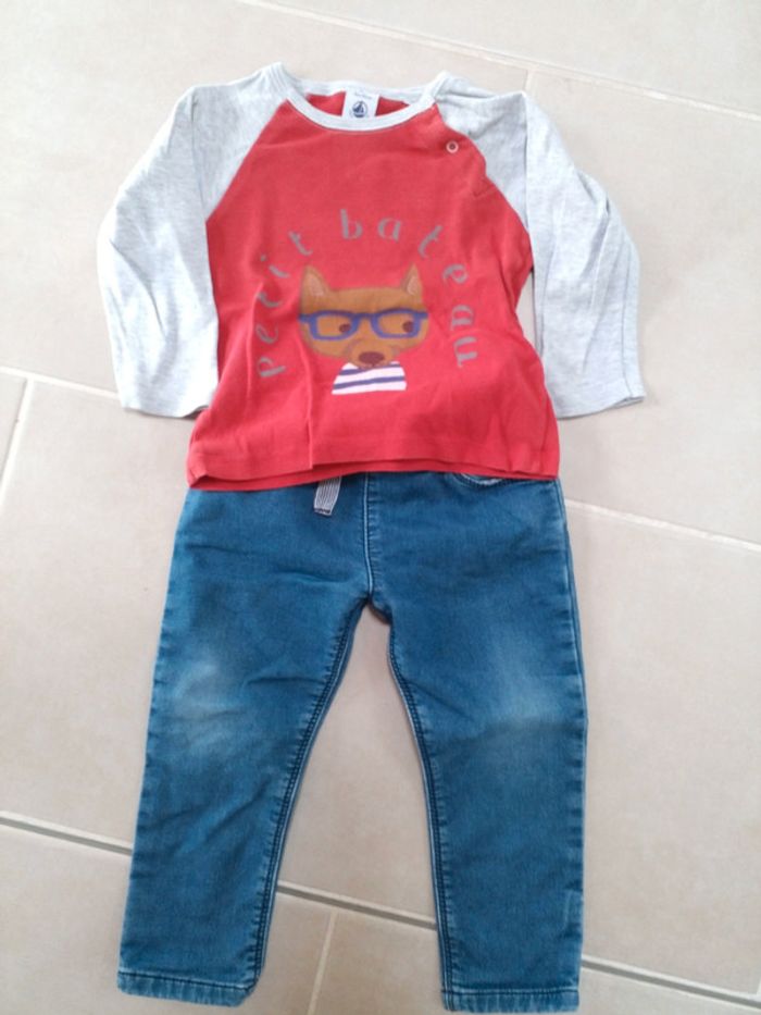 Ensemble petit bateau 18 mois