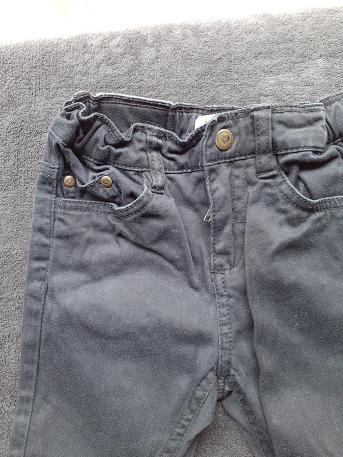 Pantalon fin bleu marine fille 3 ans - photo numéro 4