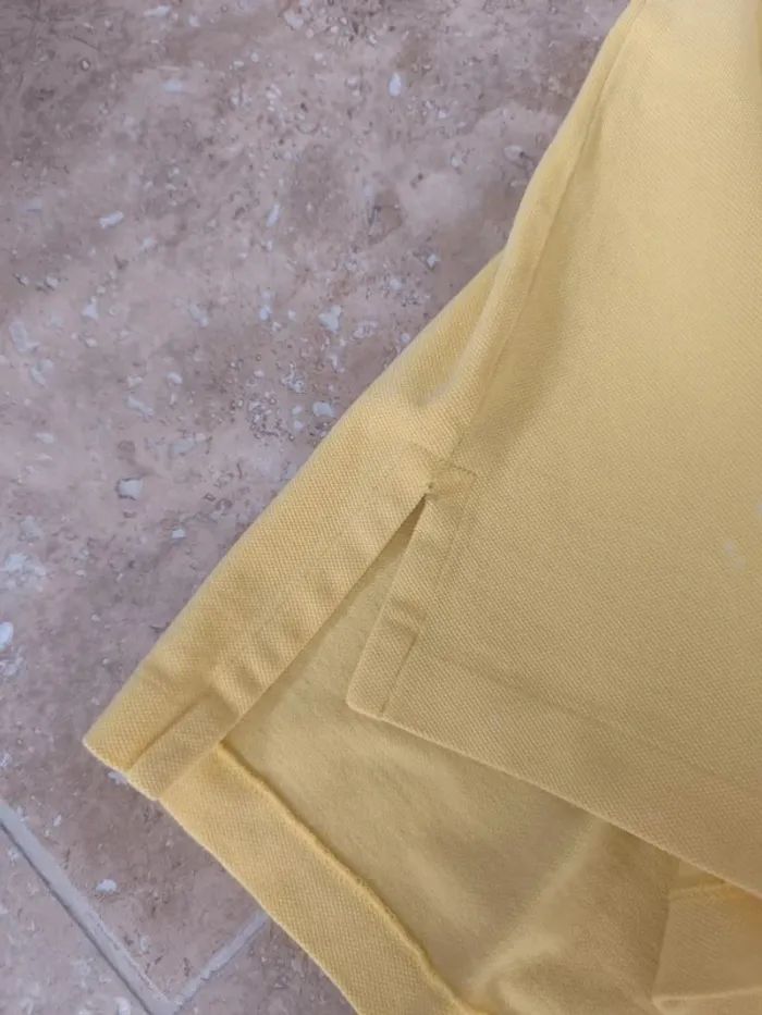 Polo Ralph Lauren homme 2XB jaune logo marine état moyen - photo numéro 13