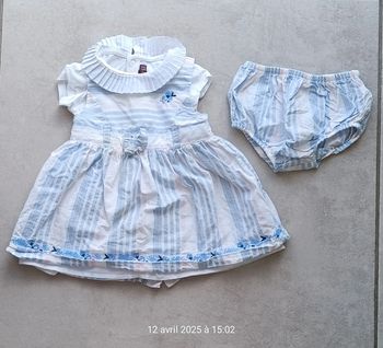 Robe + bodie + culotte - 6 mois