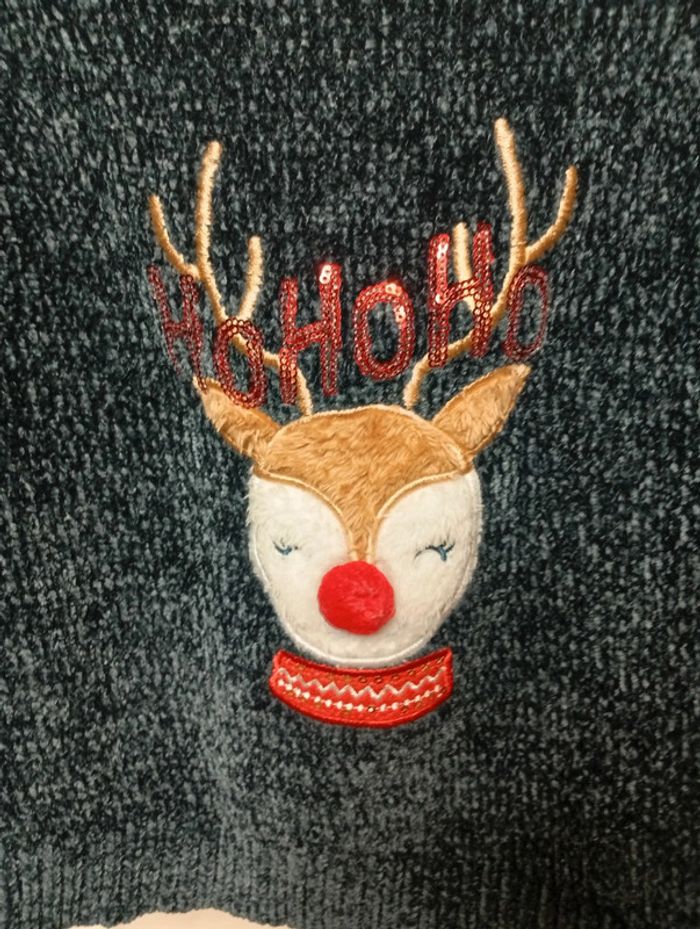 Jolie Pull de Noël effet Velours taille 8 ans - photo numéro 2