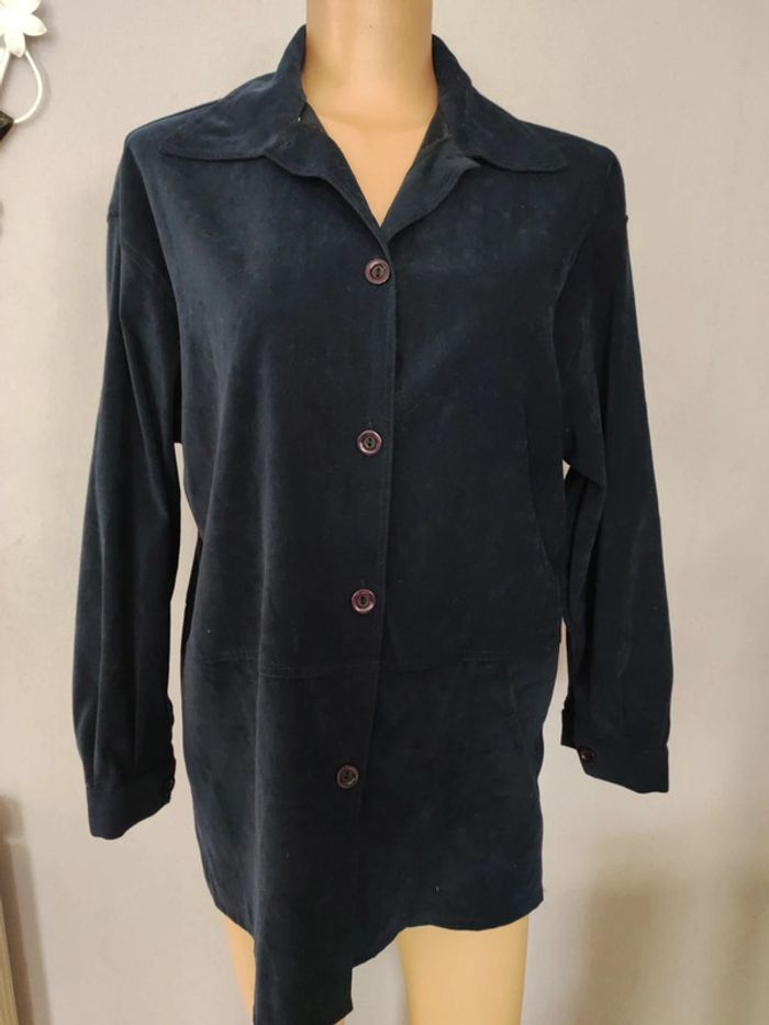 Chemise longue en velours TU