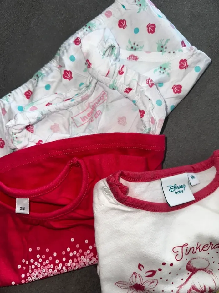 T-shirt fille 3 mois - photo numéro 2