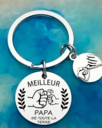 Porté clé "message" acier inoxydable