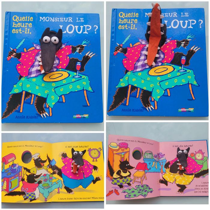Livre marionnette Quelle heure est-il đź•° Monsieur Le Loup?