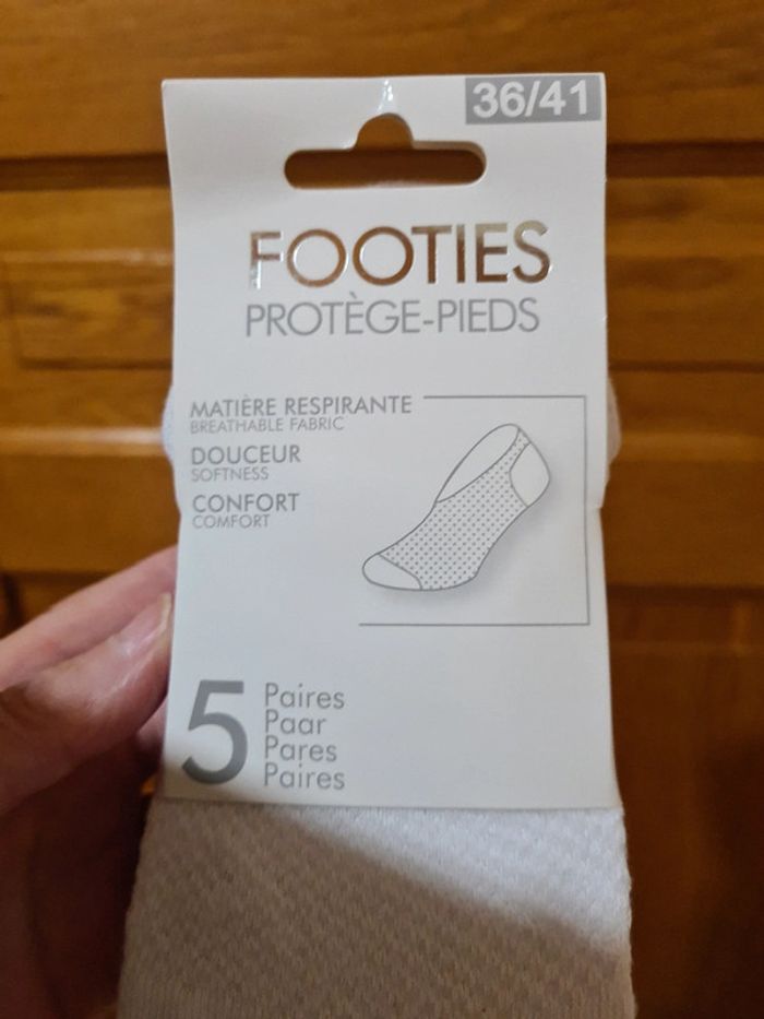 Lot  5 paires protège  pieds  footies - photo numéro 5