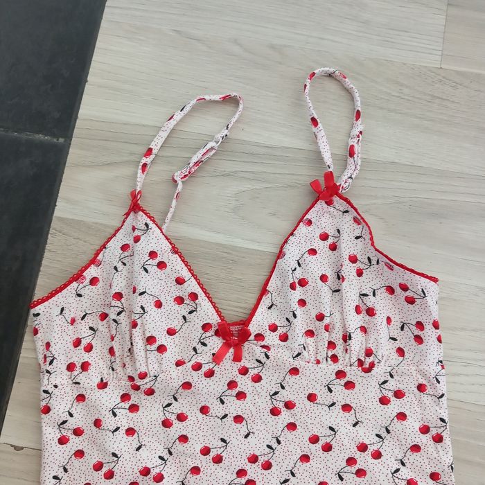 Pyjama femme 3 pièces à motif cerises Jennyfer taille 38 - photo numéro 2