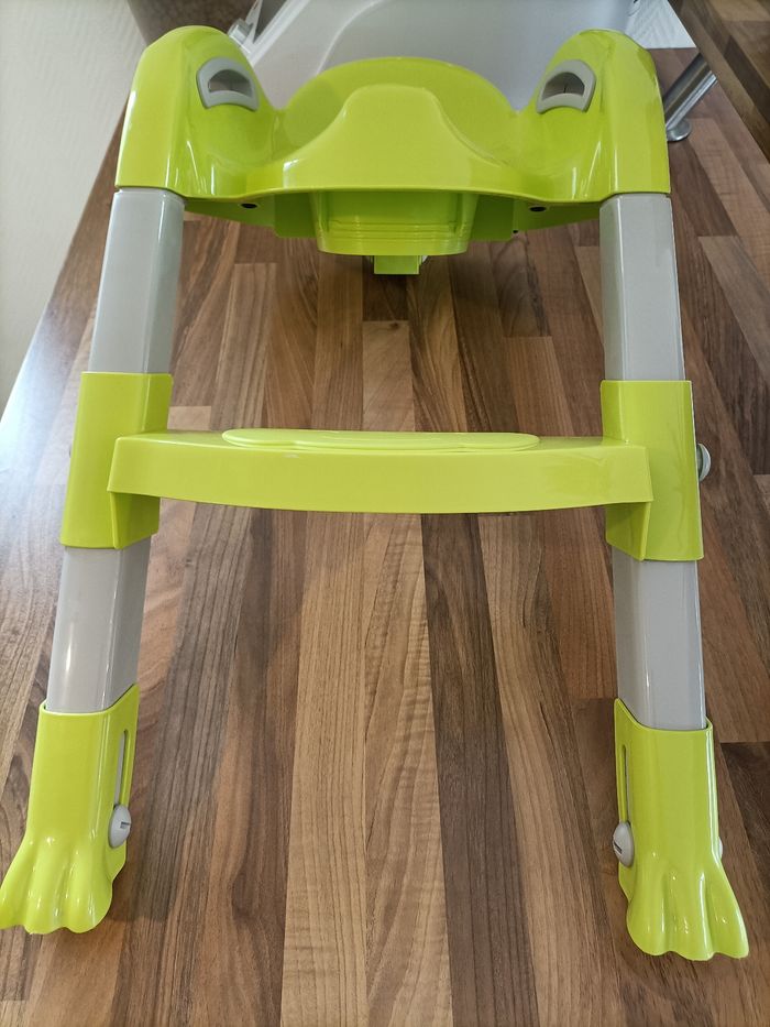 Réducteur wc toilettes marche escalier vert anis gris - photo numéro 5
