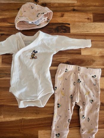 Ensemble mickey 1mois mixte coton bio