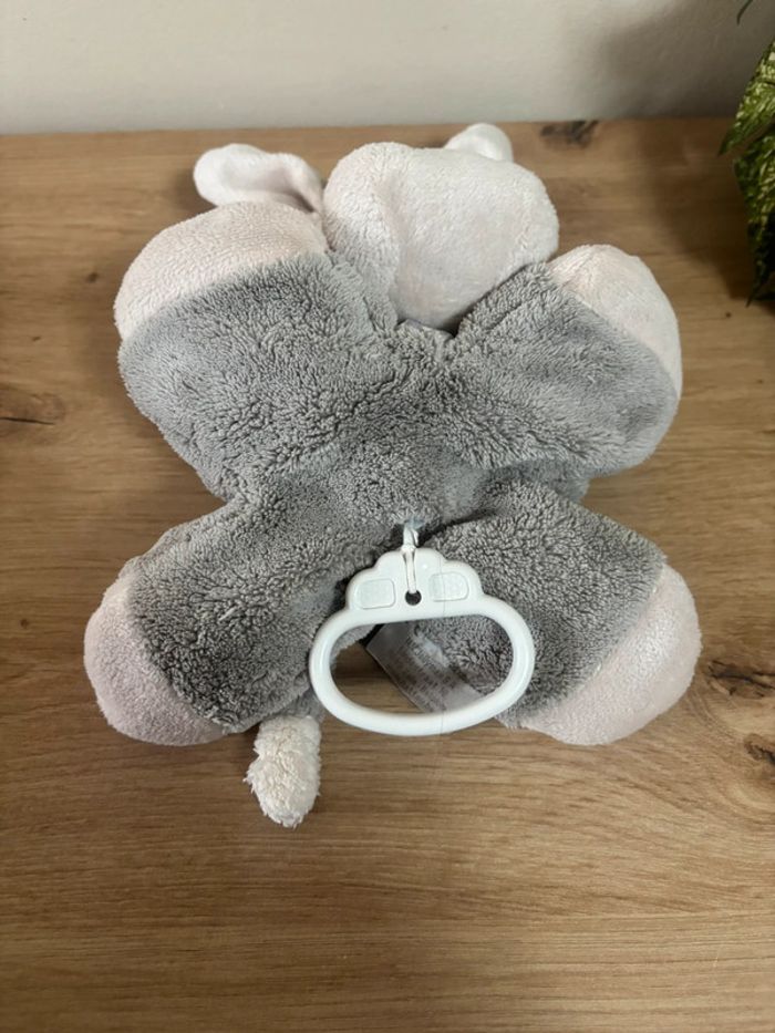 Doudou peluche âne cappuccino gris musical nattou - photo numéro 3