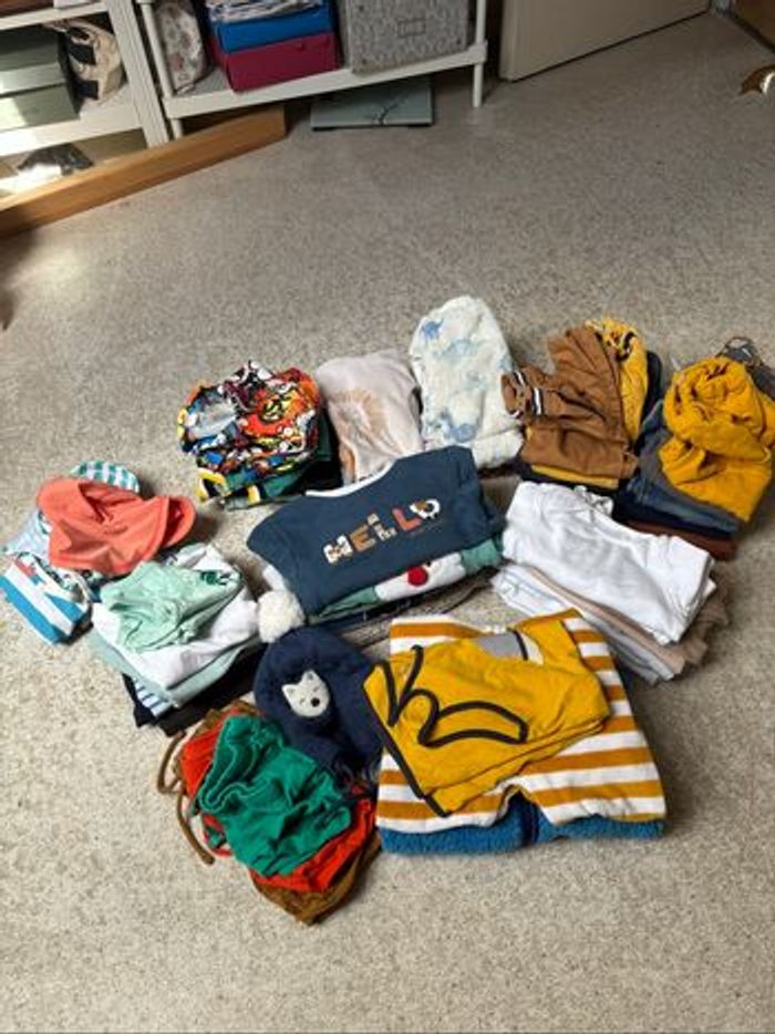 Lot vetements bebe garcob