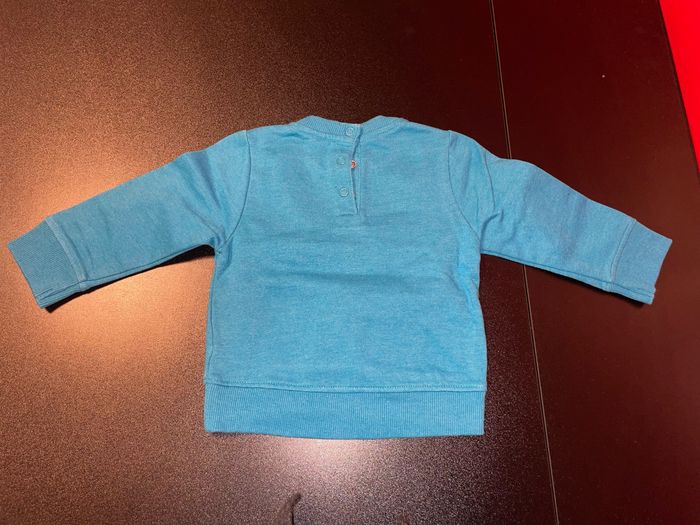 Sweat bleu canard motif lion taille 9 mois - photo numéro 2