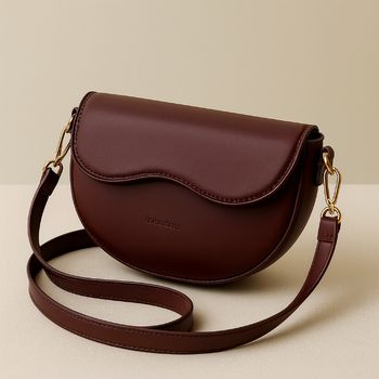Sac a bandoulière smili cuir bordeaux
