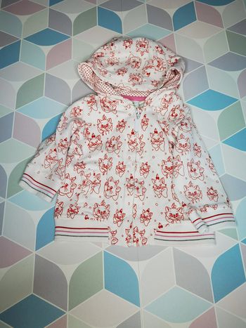 D3839 - veste zippée fille 6 mois