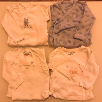 Lot 4 bodies ML - 3 mois