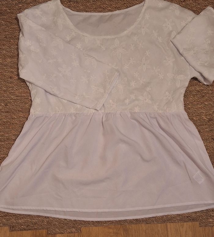 Blouse bi matière - photo numéro 3