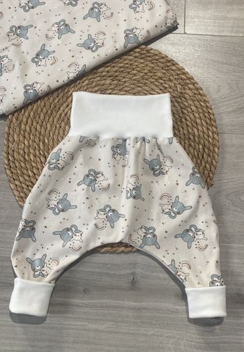 Pantalon évolutif animaux 6/9 mois fait main
