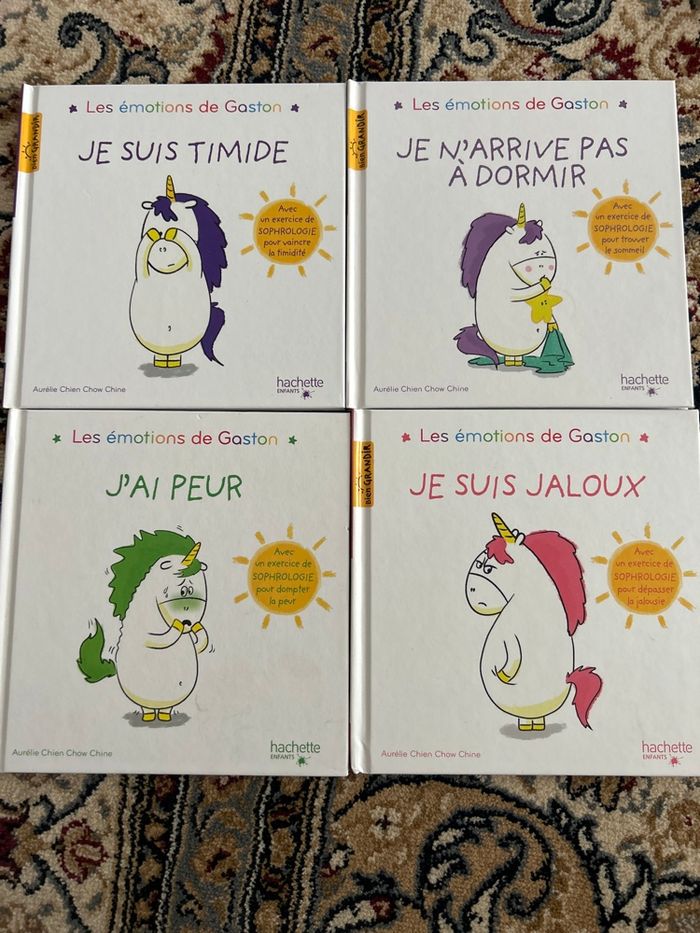 Lot de 4 livres Les Émotions de Gaston