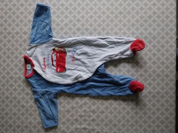 Pyjama bébé velours Disney Baby 9 mois - Cars / Flash McQueen – Bleu