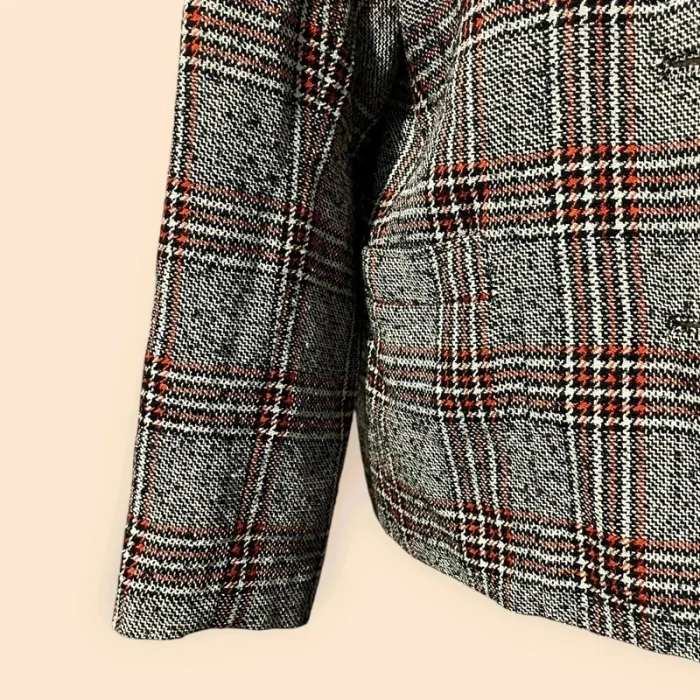 Veste blazer vintage - rouge / gris - rétro - photo numéro 3