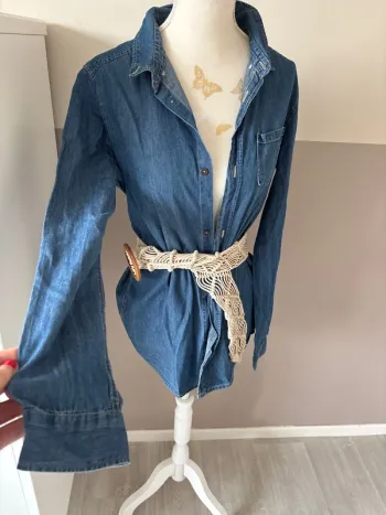 Chemise en jean 14 ans bleu