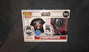 Pack Funko Pop + T-Shirt / Stormtrooper Métallique 296 / Star Wars / Spécial édition