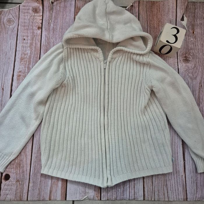 Gilet à capuche blanc Obaïbi 3ans 94cm - photo numéro 2