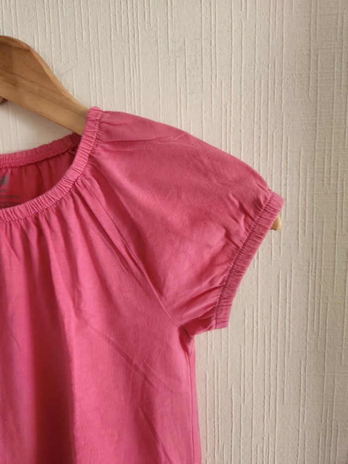 Tee-shirt manches courtes rose 6/8 ans H&M - photo numéro 3
