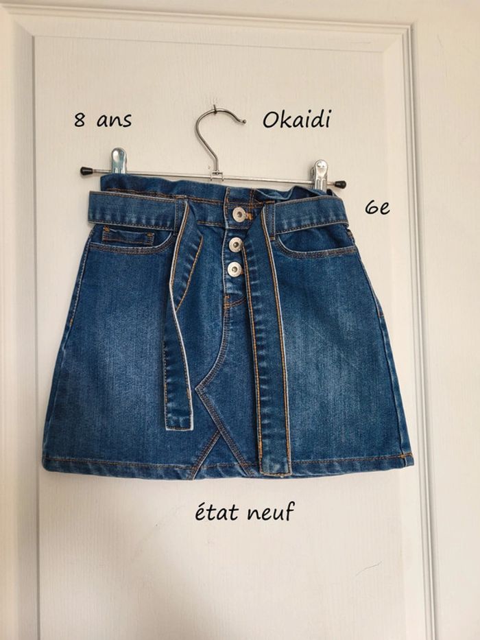 Jupe jean avec bouton okaidi 8 1ns