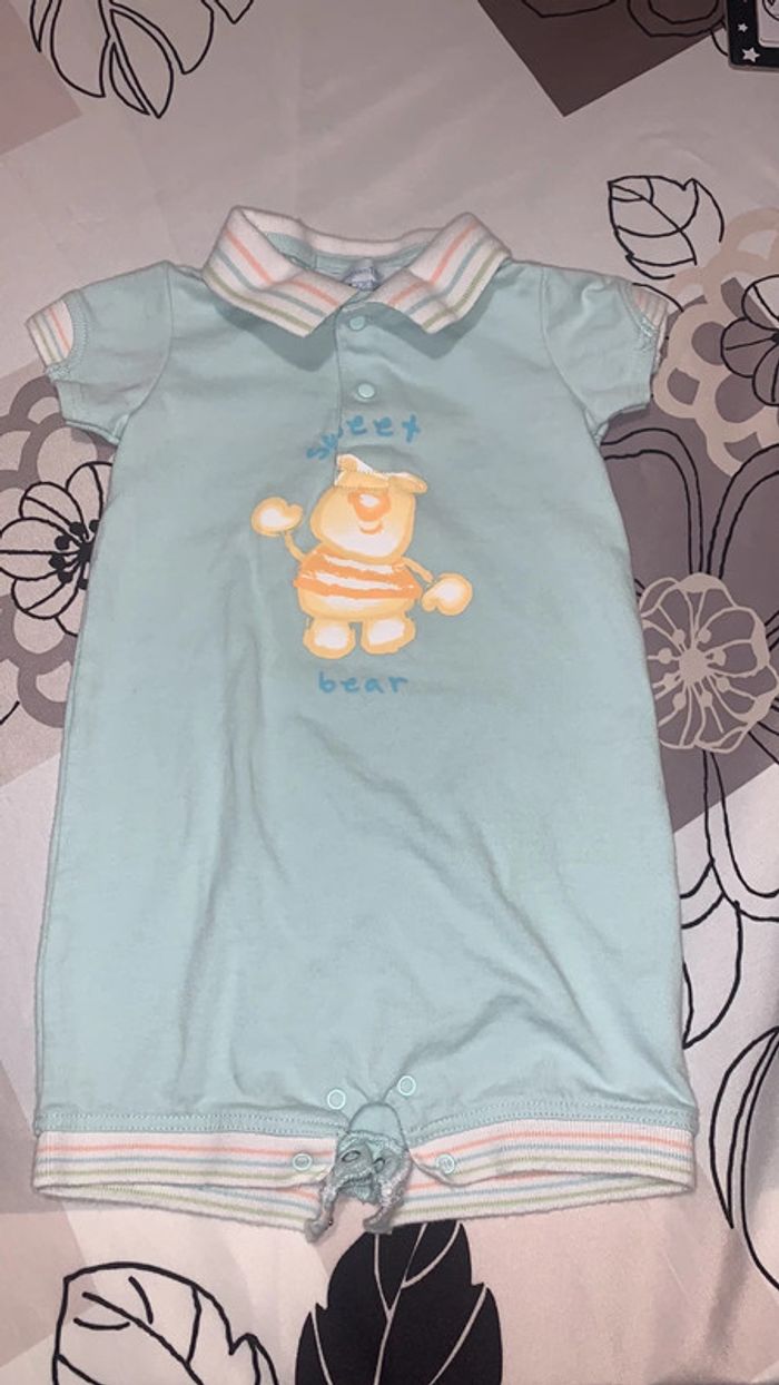 Combi short barboteuse